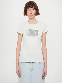 Футболка хлопковая женская Armani Exchange 198844544 2XL Зеленая (1159865394)