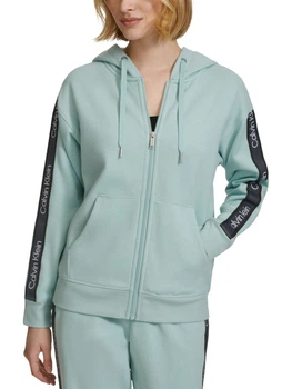 Толстовка на блискавці на флісі з капюшоном жіноча Calvin Klein 503841346 XL Зелена (1159865566)