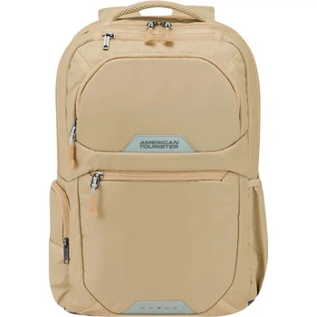 Легкий рюкзак American Tourister большой вместимости для путешествий, модель Hu Xianxu's Style Commuter Bag QI5, песочный цвет.