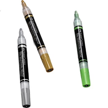 Акриловые маркеры Faber-Castell с клапаном, двусторонние, 4 цвета, флуоресцентные, в коробке, O1-285505, для эскизов, акварельные ручки, для художественного образования.