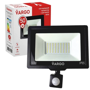 LED прожектор с датчиком движения VARGO 50W 6500K 4500lm (330350)