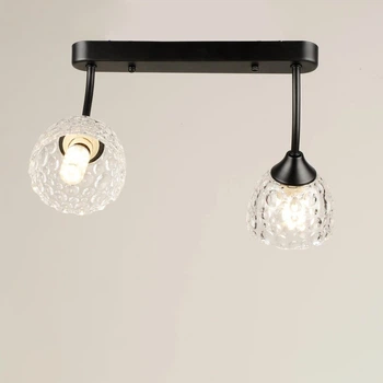 Люстра потолочная Light House SRS-20631/2 BK черная, плафоны прозрачные