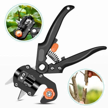 Профессиональный прививной секатор Grafting Tool с 3 ножами для обрезки и прививки деревьев. karl333625