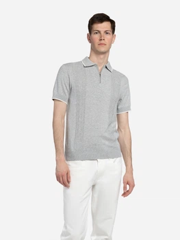 Поло чоловіче трикотажне сірого кольору Arber Polo knit Zipper MSS N-A S зріст 4 сірий (M09.45.12.622)