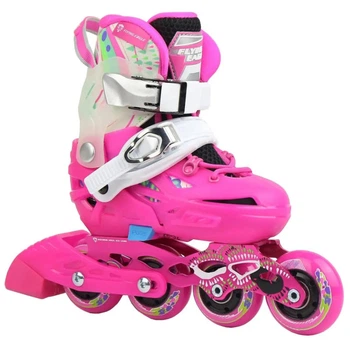 Детские раздвижные ролики Flying Eagle S6S Junior размер 33-37 Розовые