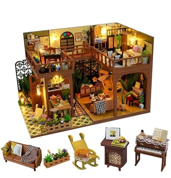 Румбокс Будиночок Історія світла та тіні DIY House Story of Light and Shadow Інтер'єрний конструктор TD-47