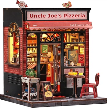Бук Нук Піцерія дядька Джо Uncle Joe’s Pizzeria DIY Book Nook Kit CWGC-210