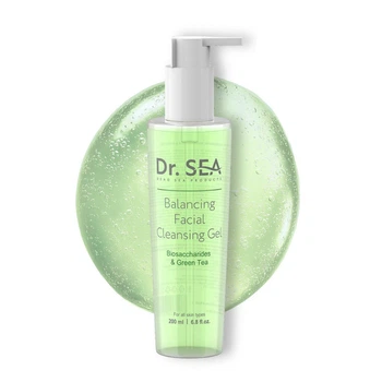 Очищающий гель для лица Balancing с биосахаридами и зелёным чаем Dr.Sea Balancing Facial Cleansing Gel - Biosaccharides & Green Tea 200 мл