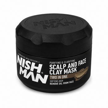 Маска для шкіри голови та обличчя з глини Nishman Scalp & Face Clay Mask 450 г