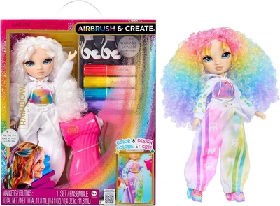 Лялька Rainbow High DIY Airbrush Marker Kit- Рейнбоу Хай Набір для виготовлення ляльки з аерографом, зелені очі(543343) - Ігровий набір Mattel