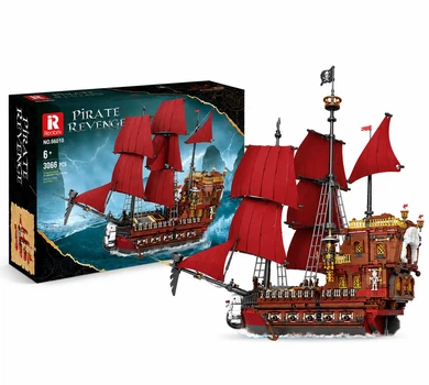 Конструктор корабль Месть королевы Анны 2776 деталей Reobrix 66010 Pirate Revenge
