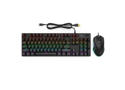 Комплект проводной Aigo DK104 USB Black