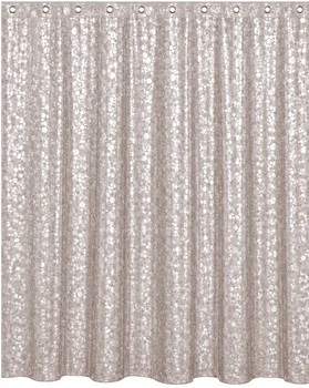 Шторка для ванной комнаты Spazio Shine Brown 3D 180х180 с 12-ю кольцами