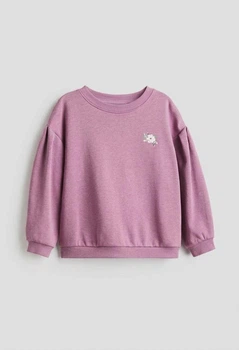 Дитячий світшот для дівчинки H&M 92 см Бузковий (26062205A1)