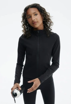 Дитяча спортивна кофта для дівчинки H&M 110-116 см Чорна (26062302A)