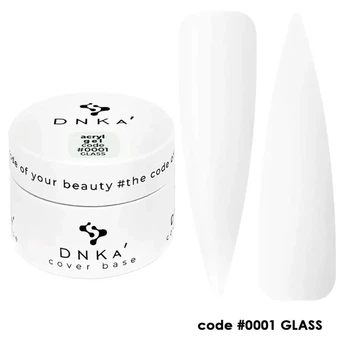 Акрил-гель для нарощування нігтів DNKa Аcryl Gel №0001 Glass 30 мл