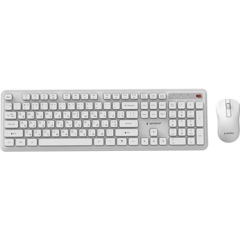 Комплект (Клавиатура и мышь) Gembird KBS-WPS-01-W-CYRL White (KBS-WPS-01-W-CYRL)
