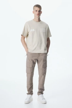 Футболка H&M Loose Fit бежевий 1227157020 M
