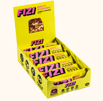 Бокс батончиков FIZI GUILTY PLEASURE Cashew Caramel 10 шт