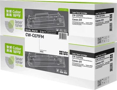 Картридж ColorWay сумісний аналог Canon (071) LBP122/MF272 Dual Pack Black (CW-C071FM)