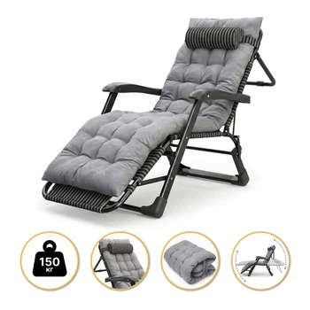 Складывающееся кресло кровать с подушкой до 150 кг LEOBRO Black (LB-1141)