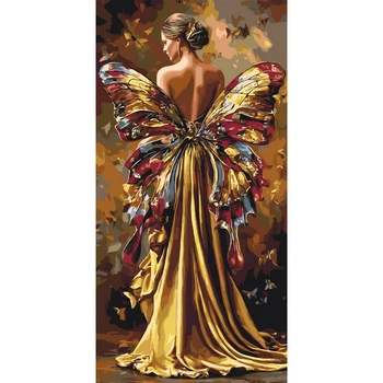Картина по номерам Оригами Тень бабочки, 40x80 см (LW5201)