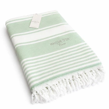 Пляжное полотенце Maison Dor Primavera Beach Green хлопок 100-200 см зеленое
