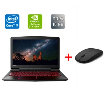 Игровой ноутбук Б-класс Lenovo Legion Y720-15IKBN / 15.6" (1920x1080) IPS / Intel Core i7-7700HQ (4 (8) ядра по 2.8 - 3.8 GHz) / 16 GB DDR4 / 128 GB SSD + 1000 GB HDD / nVidia Geforce GTX 1050 Ti, 4 GB GDDR5, 128-bit / HDMI / WebCam б/у + Подарок Мышь