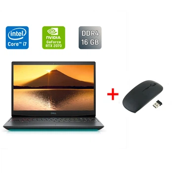 Игровой ноутбук Dell G5 5500 / 15.6" (1920x1080) IPS / Intel Core i7-10750H (6 (12) ядер по 2.6 - 5.0 GHz) / 16 GB DDR4 / 1000 GB SSD / nVidia GeForce RTX 2070, 8 GB GDDR6, 256-bit / WebCam / Windows 10 б/у + Подарок Беспроводная мышь / USB