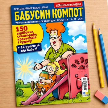 Кроссворды Бабушкин Компот №04/2026 Украинский язык