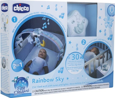 Panel na łóżeczko Chicco First Dreams Rainbow Sky Błękitny (8058664143290)