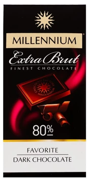 Шоколад черный Millennium Favorite Extra Brut 80%, 100 г