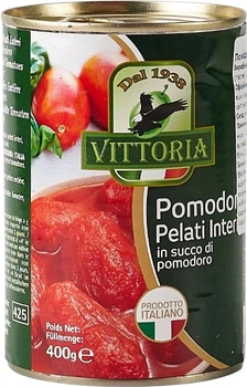 Помідори цілі Vittoria Polpa di Pomodoro 400 г (8010146008336)