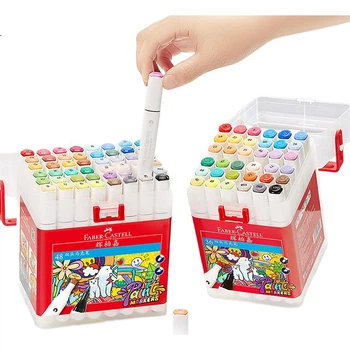 Двусторонние маркеры Faber-Castell, 36 цветов в коробке, цветные ручки O1-553636, акварельные ручки для художественного скетчинга и обучения искусству.