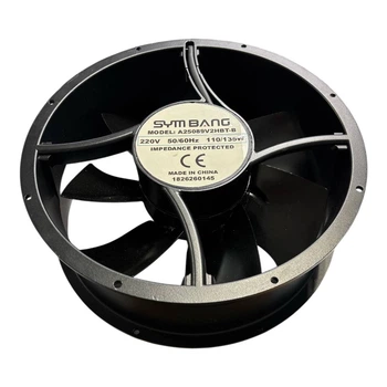 Вентилятор 254x89мм, AC 220V, 110W, 1430м³/г, 2550об/хв, A25089V2HBT-B, Sym Bang