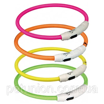 Нашийник USB Trixie XS-S, що світиться 35см/ø7мм (салатовий) TX-12700