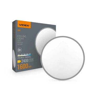 LED Светильник накладной с датчиком движения VIDEX VL-CLR-200-2G 20W 2700-6500K