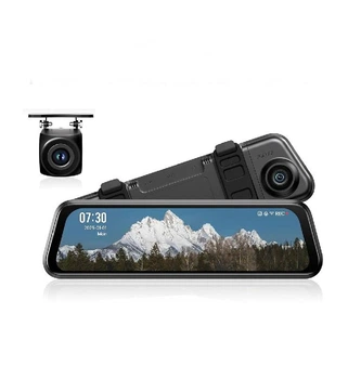 Автомобильный видеорегистратор зеркало Xiaomi 70mai Rearview Dash Cam S410 Set + камера заднего вида Midrive (управление со смартфона)