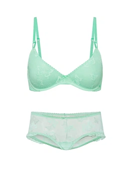 Комплект белья Victoria's Secret бюст Push-Up и трусики чики 1160837896 (Зеленый 36C/L)