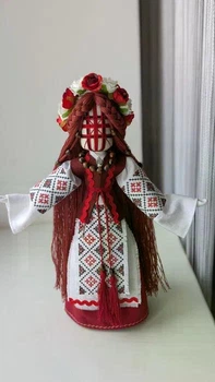 Лялька мотанка Берегиня червона