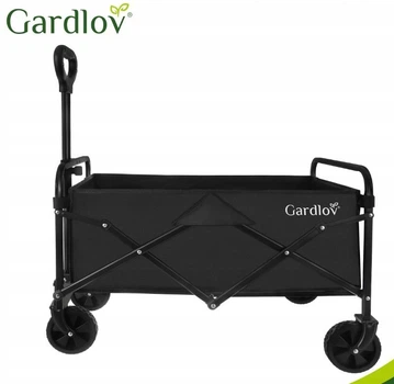 Складная тележка 90 л 100 кг для сада и дачи черная Gardlov FK-1249