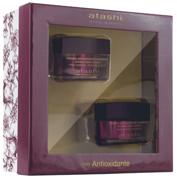 Zestaw do pielęgnacji twarzy Atashi Antioxidant Krem na dzień SPF15 50 ml + Krem przeciwzmarszczkowy 50 ml (8429449053316)