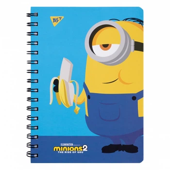 Блокнот Yes А5 80 аркушів лінія на спіралі збоку Minions2 (151774)