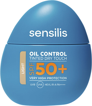 Солнцезащитный флюид для лица Sensilis Oil Control Dry Touch SPF50+ тонирующий Light 40 мл (8428749013464)