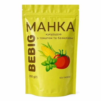 Манка без глютена с томатом и базиликом ТМ Bebig 300 г