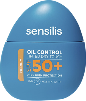 Солнцезащитный флюид для лица Sensilis Oil Control Dry Touch SPF50+ тонирующий Medium 40 мл (8428749013471)