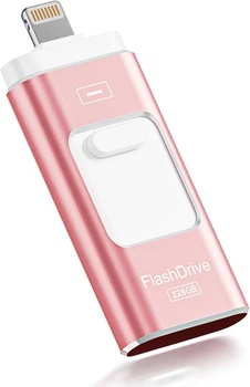 Флешка 4-в-1 для iPhone/iPad/Android/PC Apple MFi Certified 128GB Flash Drive: высокоскоростной USB-накопитель Photo Stick