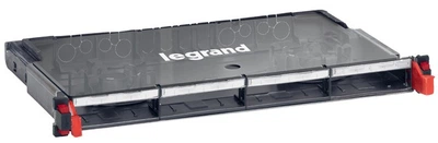 Полка Legrand оптична 19", 1U, висувна модульна для оптичних вставок, неукомплектована