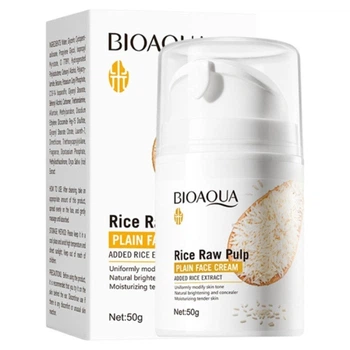 Увлажняющий крем для лица с экстрактом риса Bioaqua Rice Raw Pulp Plain, 50 мл