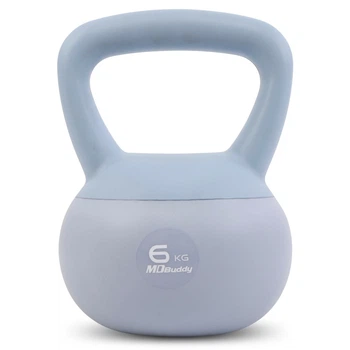 Гиря мягкая 6кг для фитнеса MDbuddy Soft Kettlebell 7039-6 вес 6кг Light Blue
